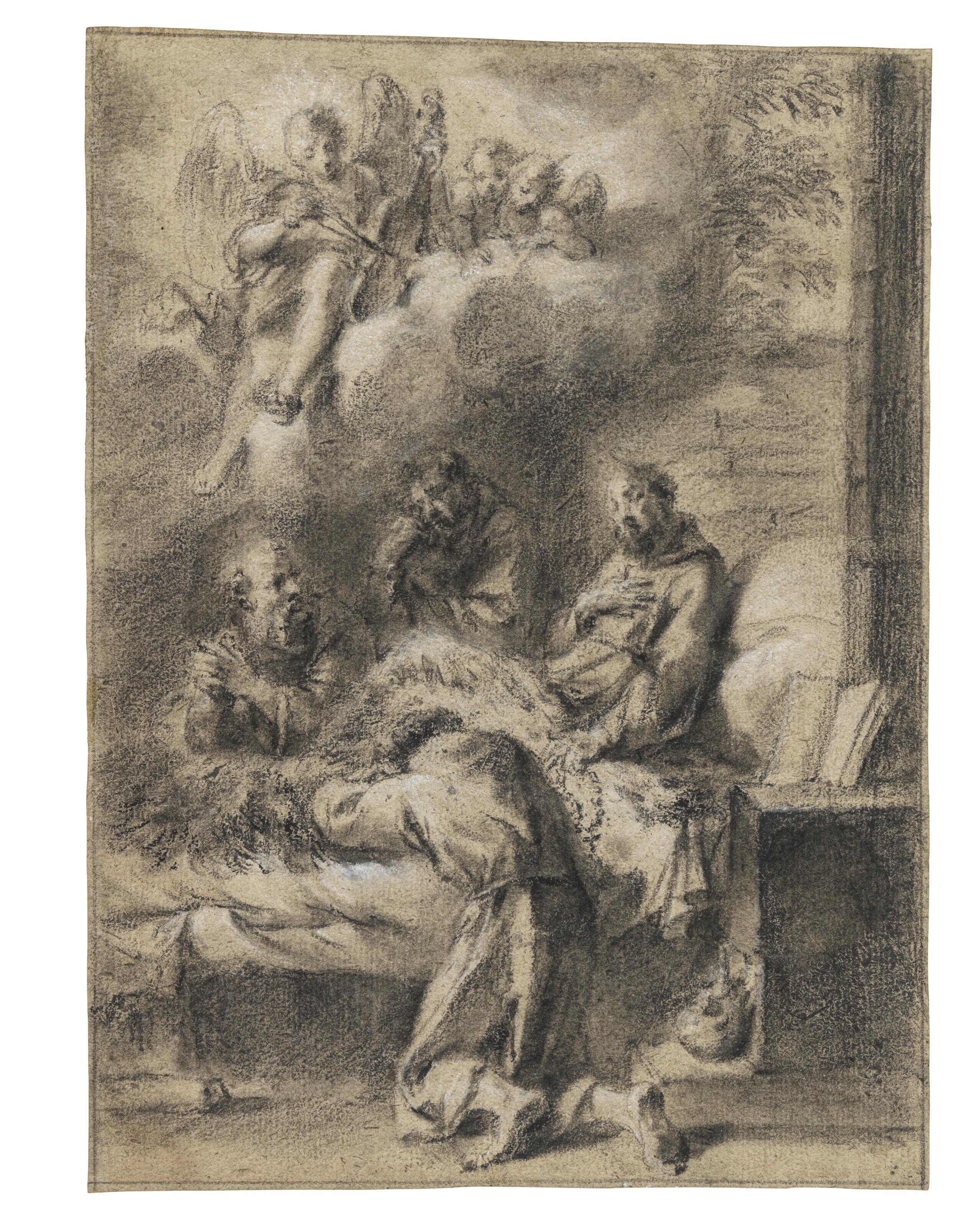 Aureliano Milani - The Death of Saint Francis, after Annibale Carracci