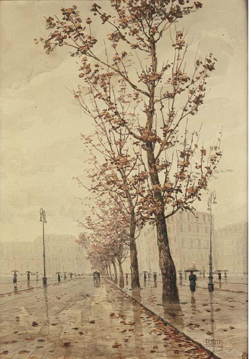 Aurelio Catti - Passeggio sui viali