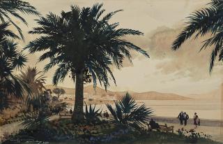 Aurelio Craffonara - Crepuscolo invernale di Sanremo