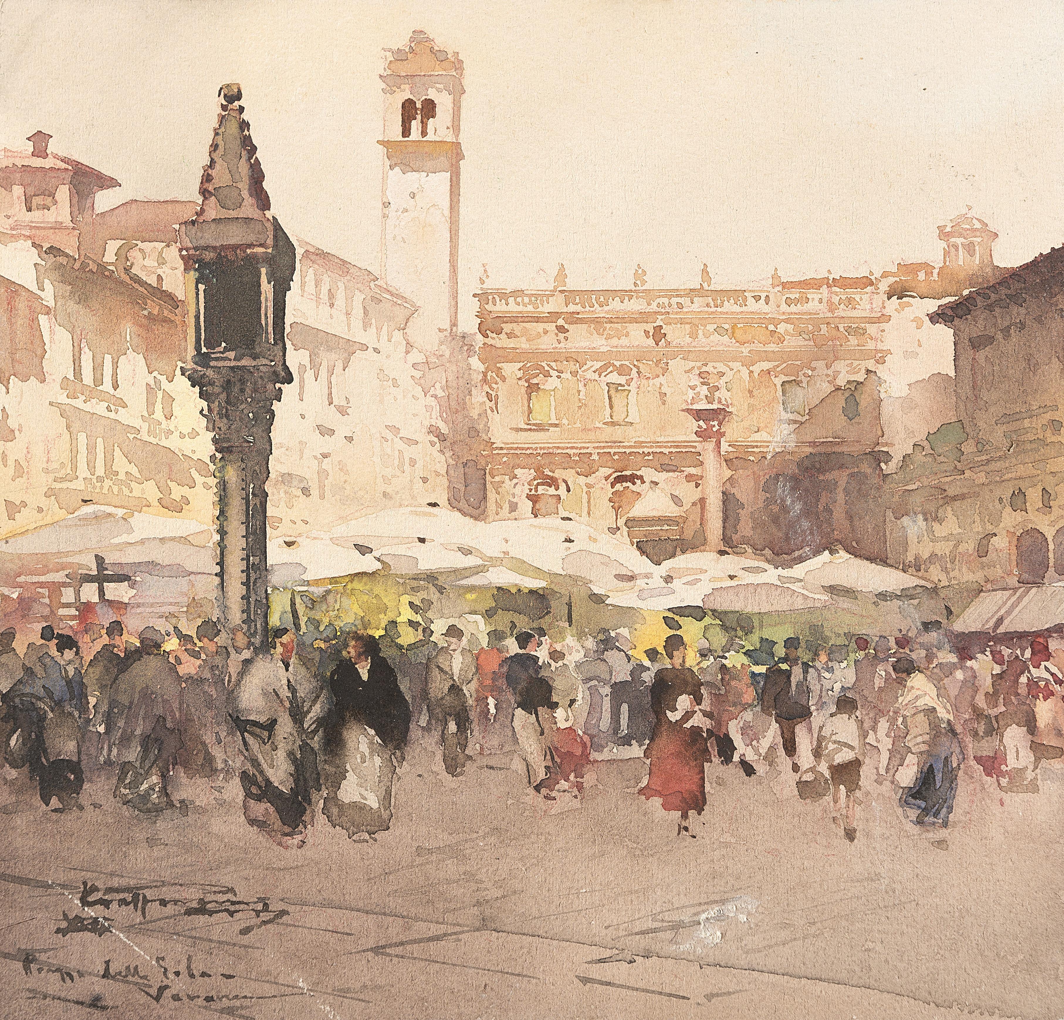 Aurelio Craffonara - Verona, Piazza delle Erbe
