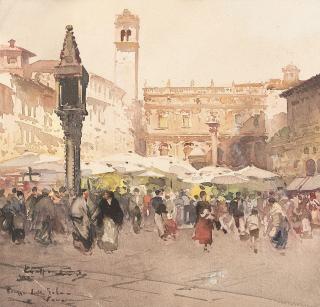 Aurelio Craffonara - Verona, Piazza delle Erbe
