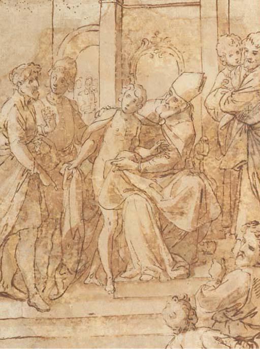 Aurelio Lomi - Un enfant nu caché par un evêque