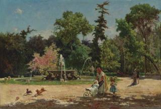 Aurelio Tiratelli - La Fontana dei Cavalli Marini, Villa Borghese