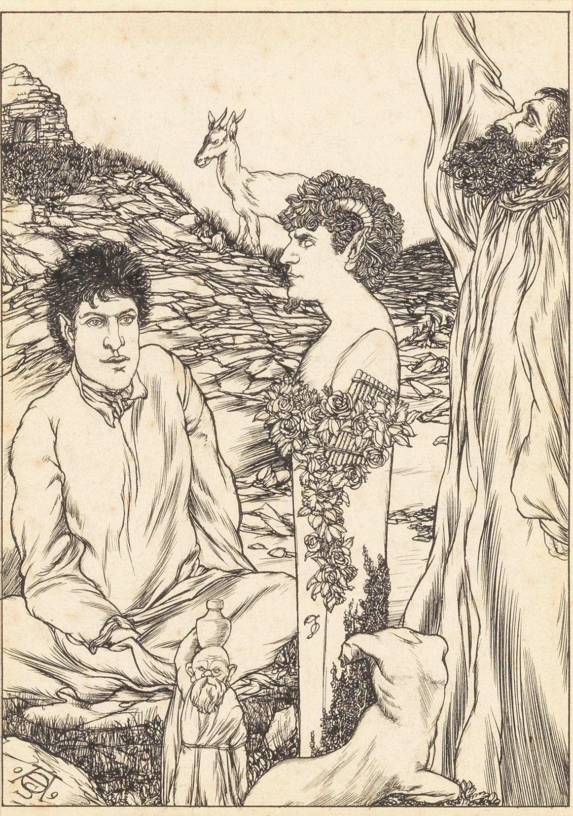 Austin Osman Spare - The Torment of Futurity; Illustration for The Starlit Mire