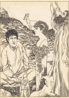 Austin Osman Spare - The Torment of Futurity; Illustration for The Starlit Mire
