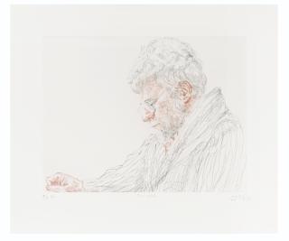 Avigdor Arikha - 1-2 - Kitajavigdor Arikha ; Kitaj ; Aquatint ; Colour Pencils ; Signed ; Dedicated ; 1983