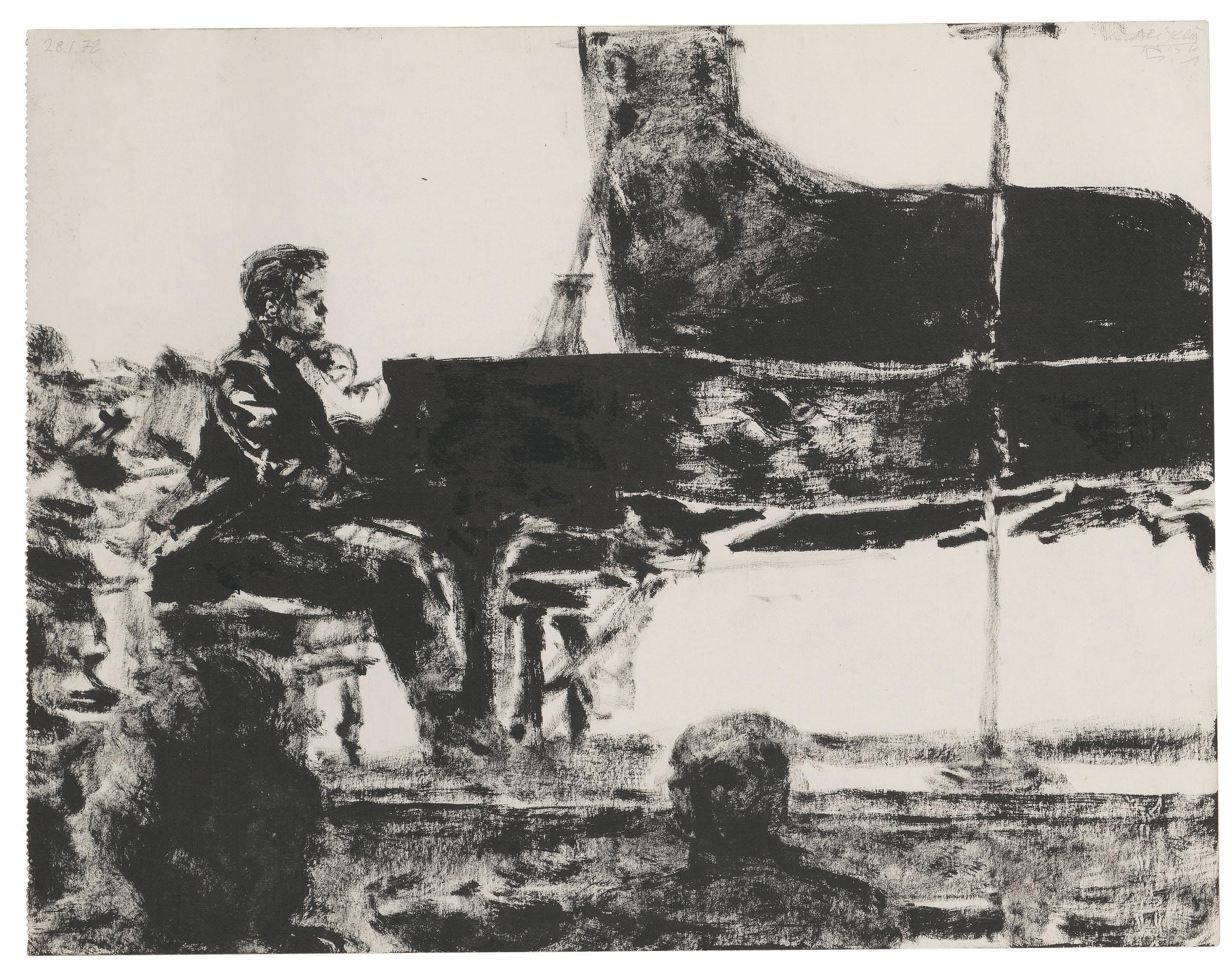 Avigdor Arikha - Eugene Istomin au théatre des Champs-Elysées