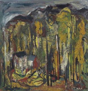 Avinash Chandra - Untitled (Houses in the Forest)