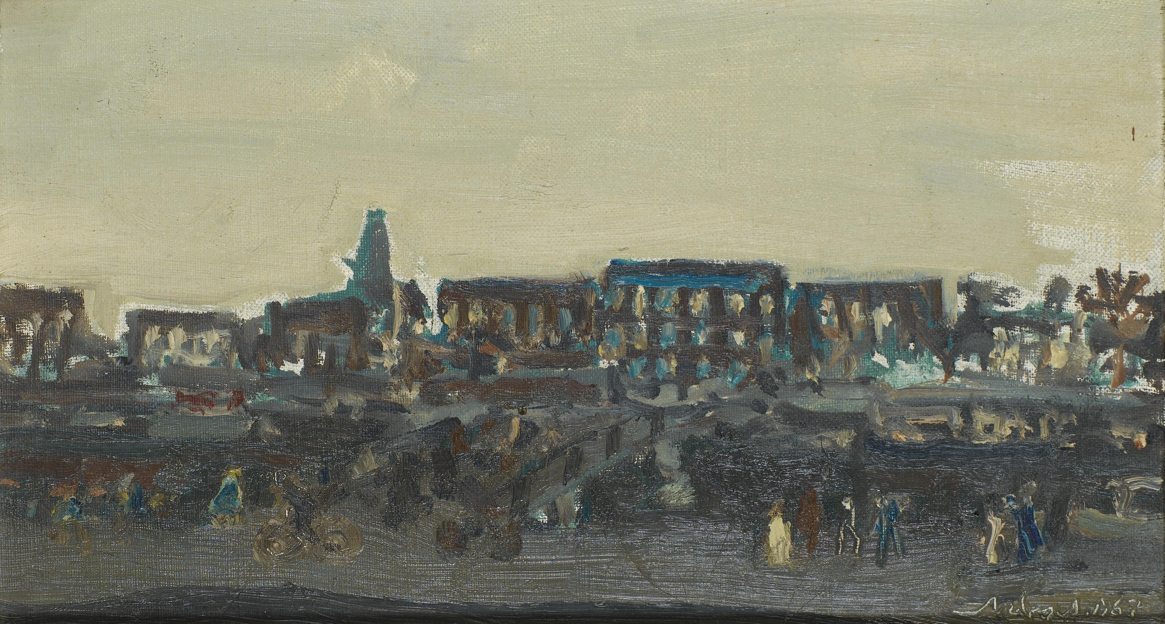 Avni Arbas - Port D\'Amsterdamavni Arbas ; Port D\'Amsterdam ; Signed And Dated 1967 ; Oil On Canvas