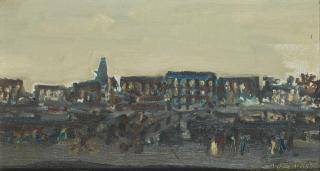 Avni Arbas - Port D\'Amsterdamavni Arbas ; Port D\'Amsterdam ; Signed And Dated 1967 ; Oil On Canvas
