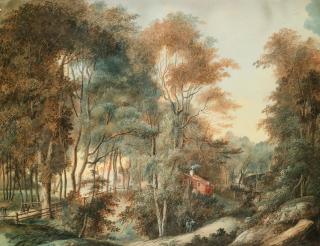 Axel Fredrik Cederholm - Landskap med figurstaffage