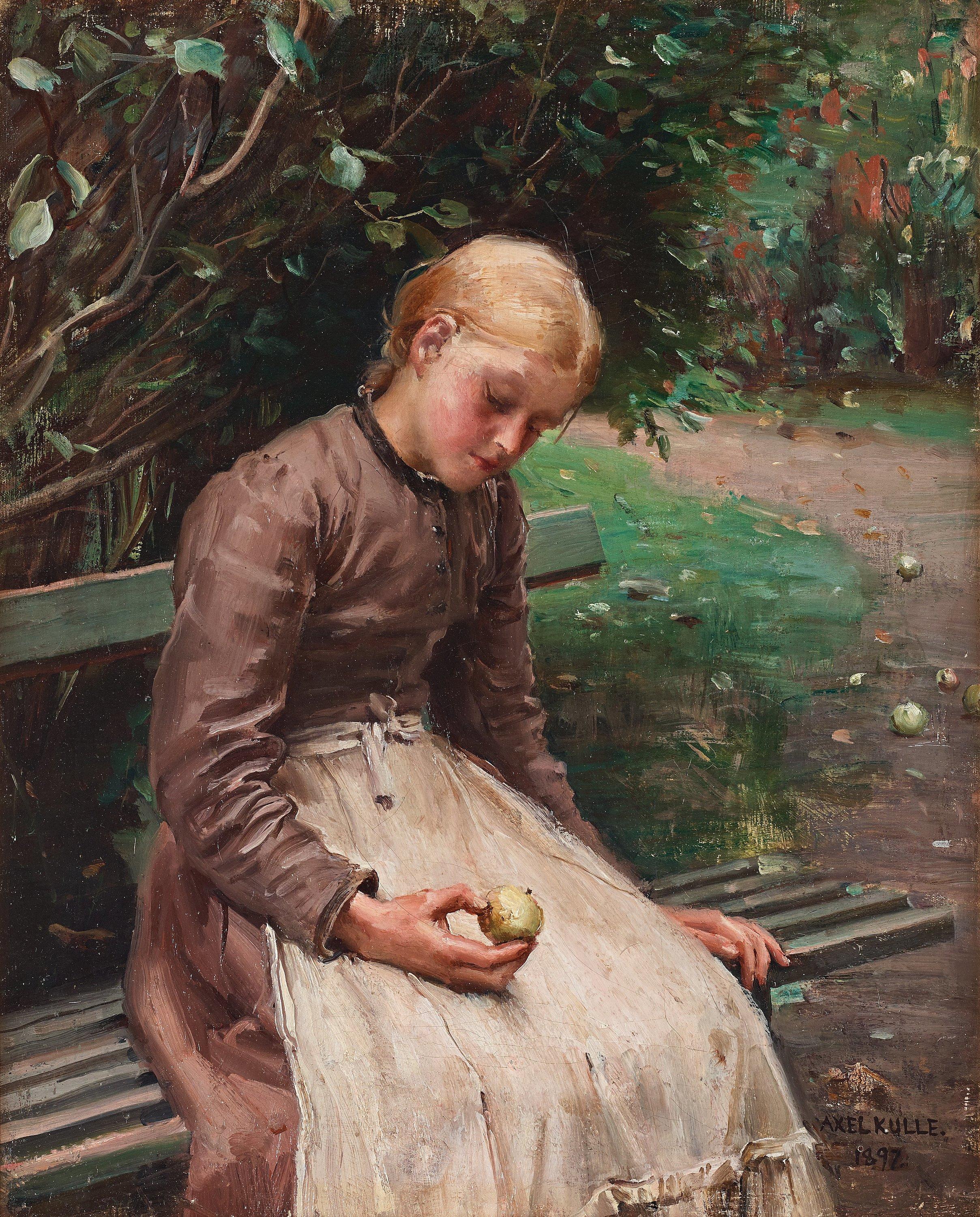Axel Kulle - Girl with an apple