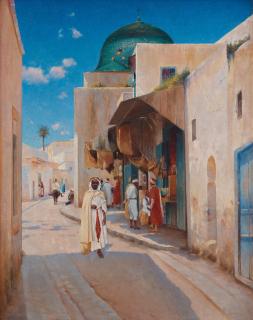 Axel Lindman - Bazar street, North Africa