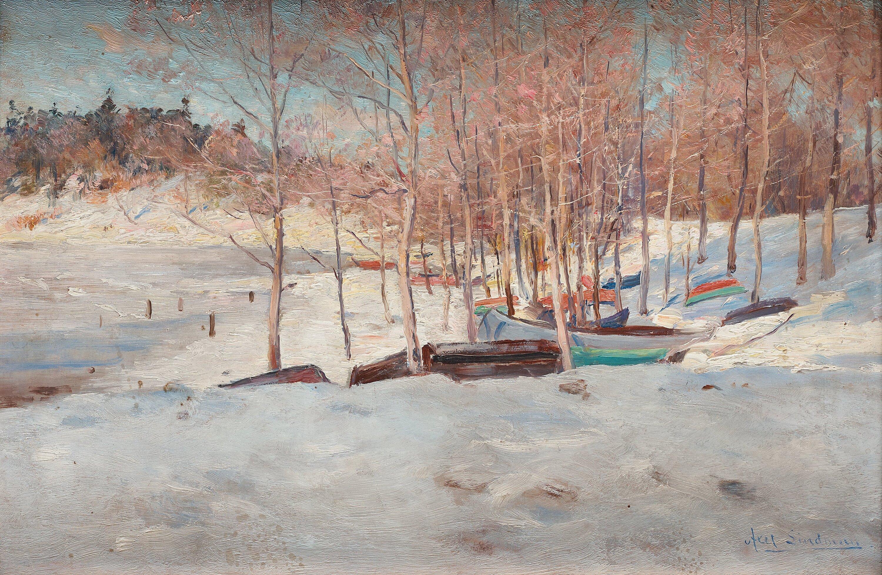 Axel Lindman - Winter landscape