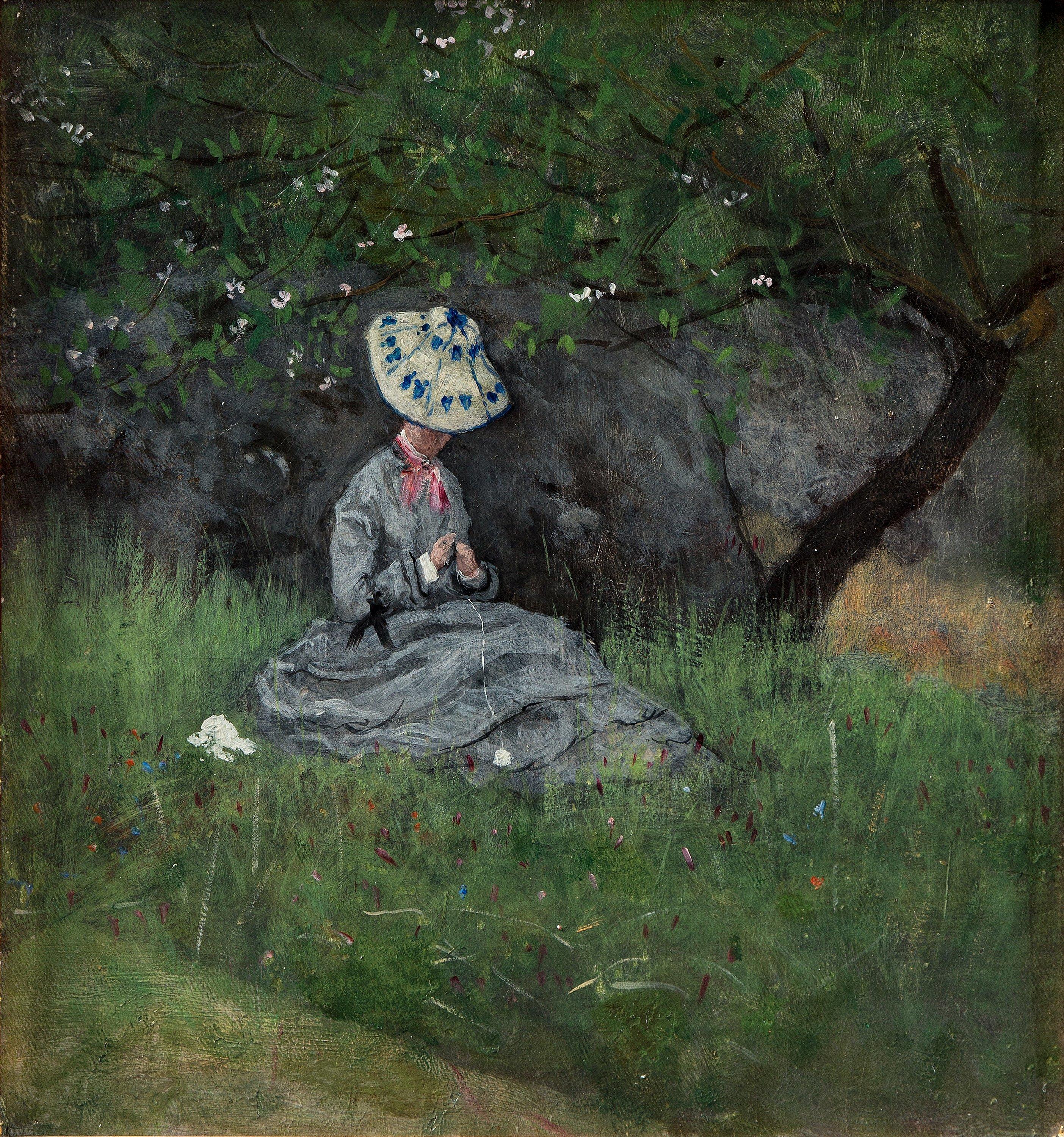 Axel Lindman - Woman in the meadow