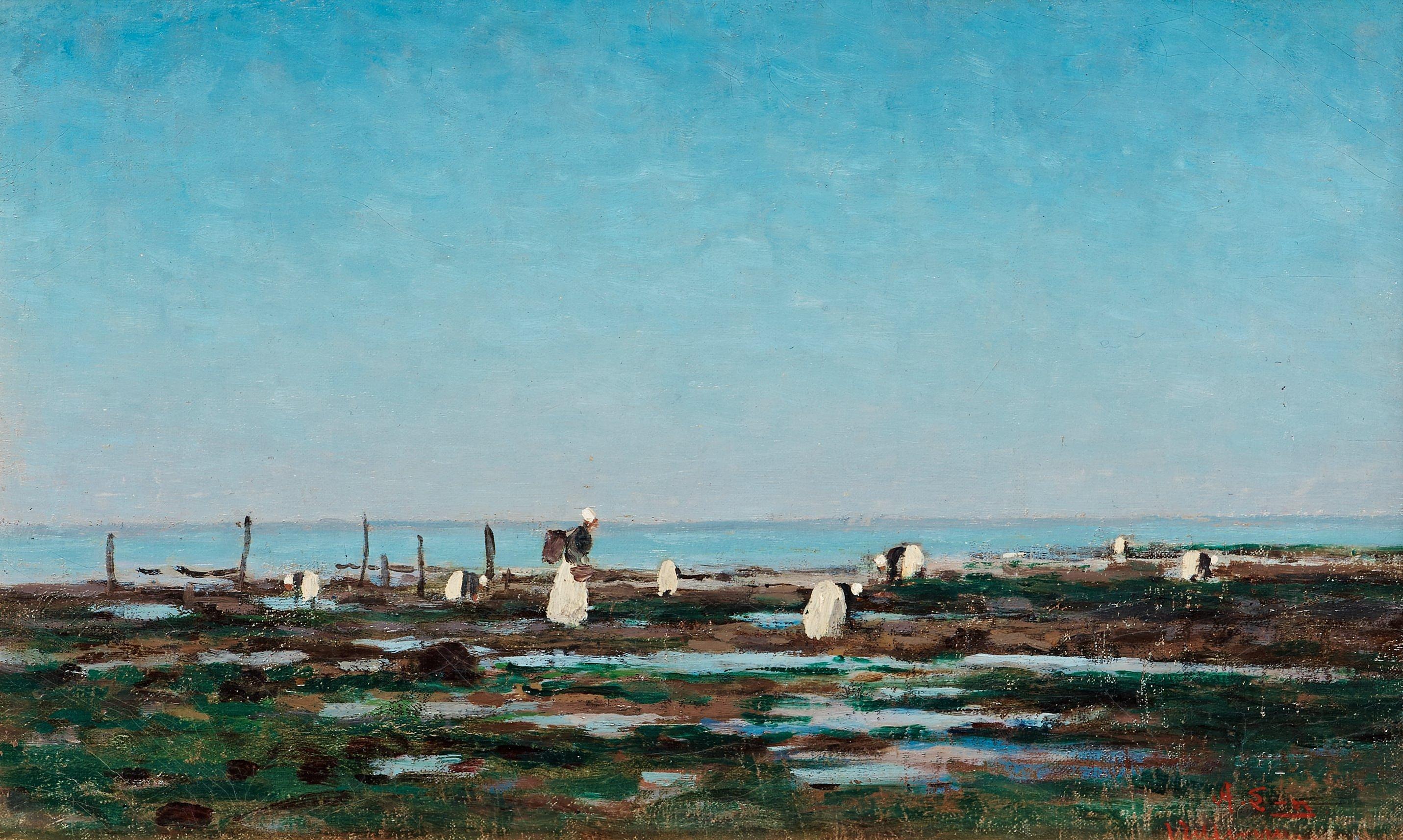 Axel Lindman - Women harvesting clams, Villerville
