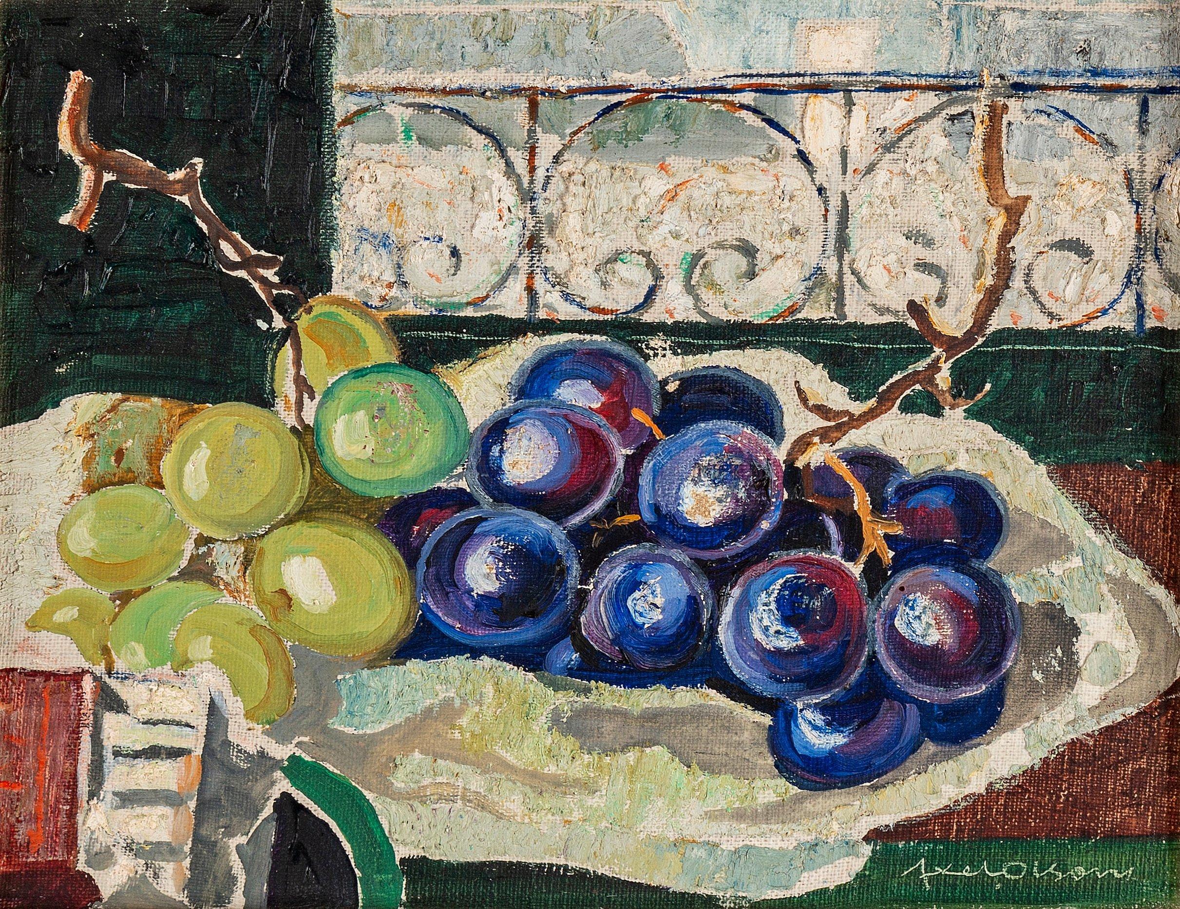 Axel Olson - \'Stilleben med vindruvor\'