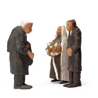 Axel Petersson Döderhultarn - Bridal couple and a priest (3)