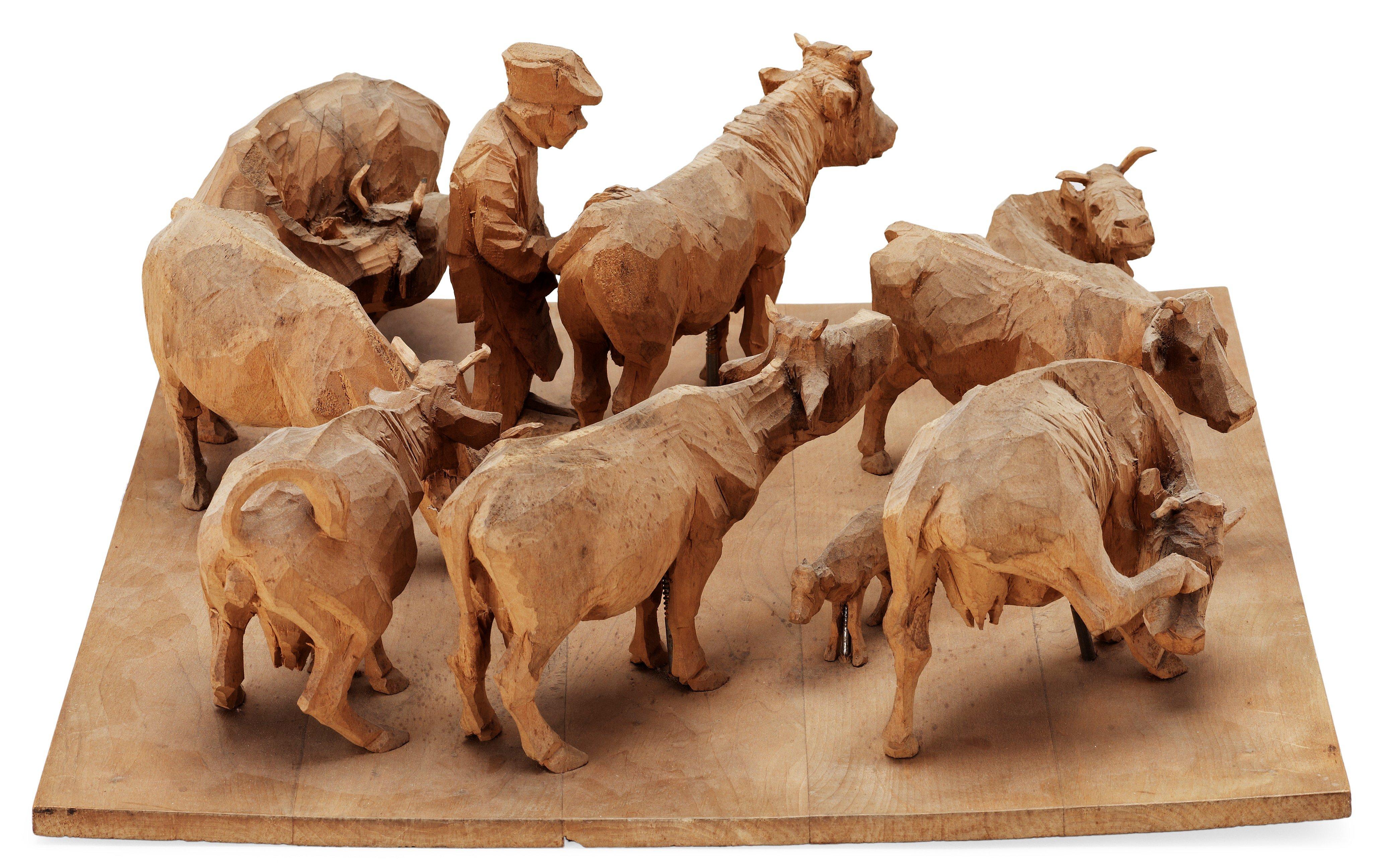 Axel Petersson Döderhultarn - Herdsman with cattle