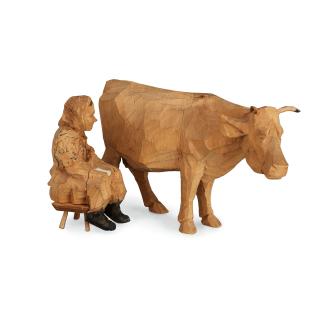 Axel Petersson Döderhultarn - Maid and cow, (2)