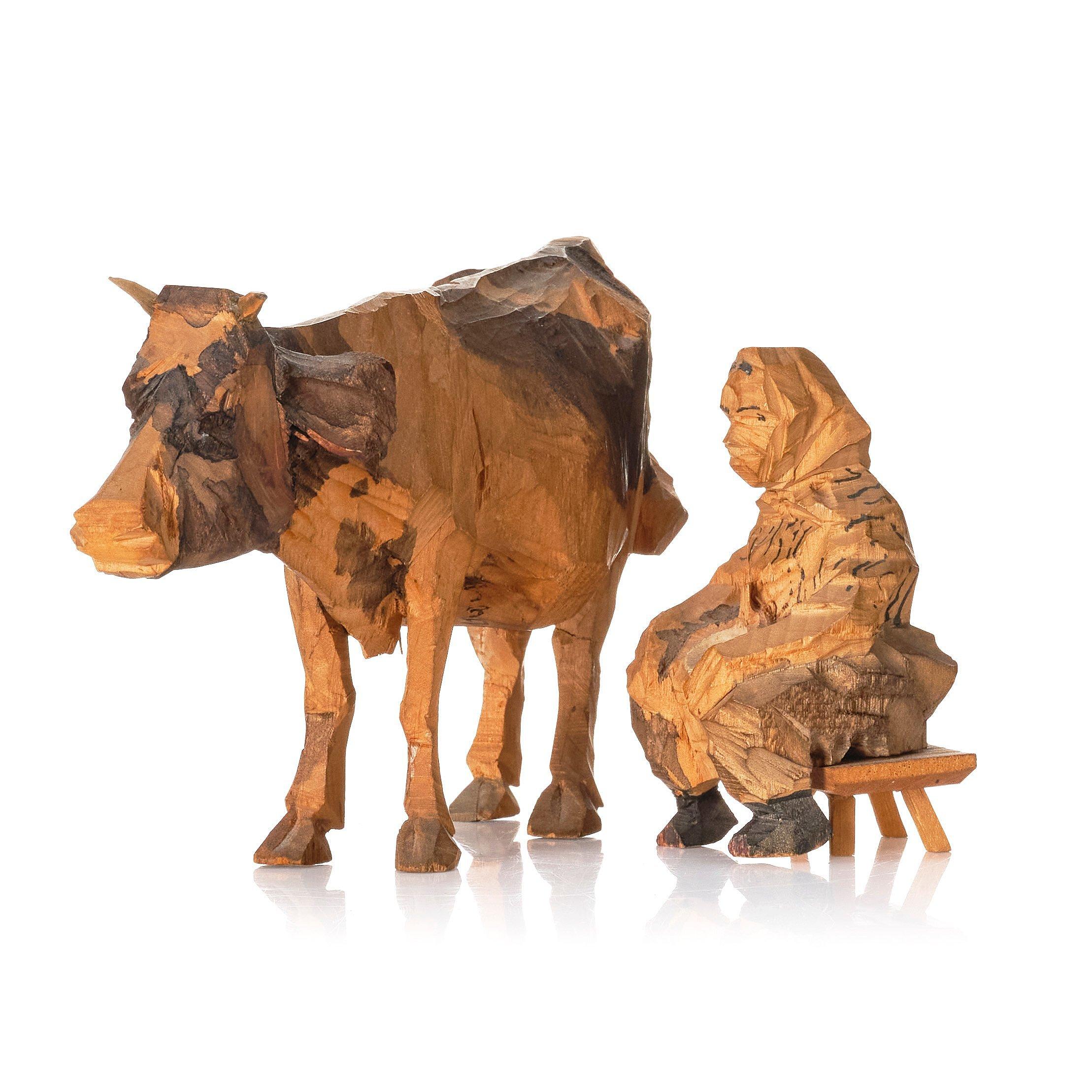 Axel Petersson Döderhultarn - Milkmaid and cow