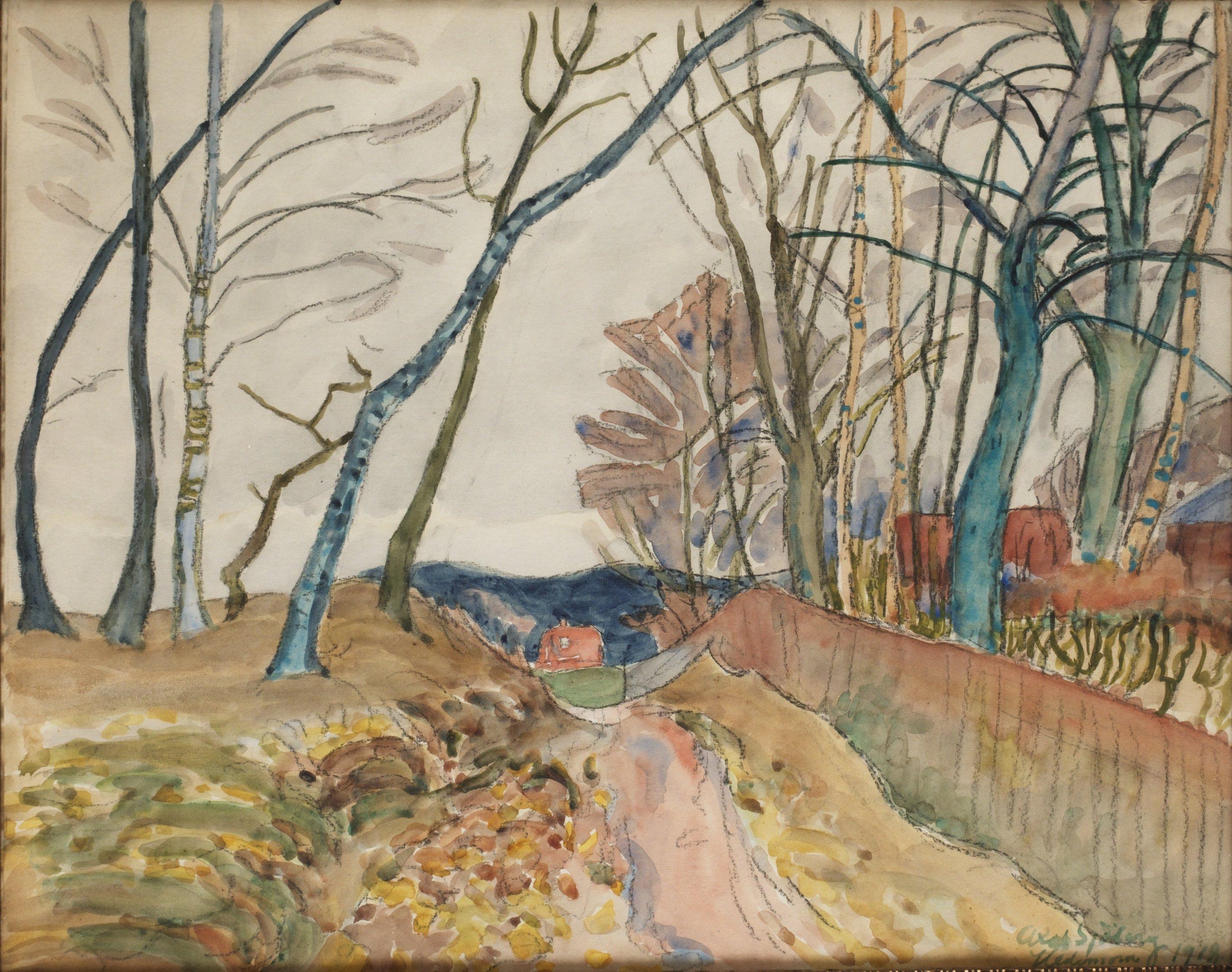 Axel Sjöberg - Väg i vårlandskap