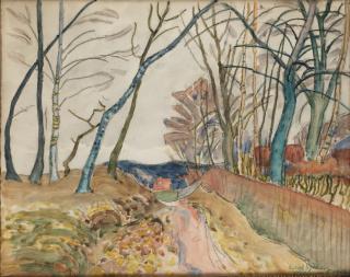 Axel Sjöberg - Väg i vårlandskap