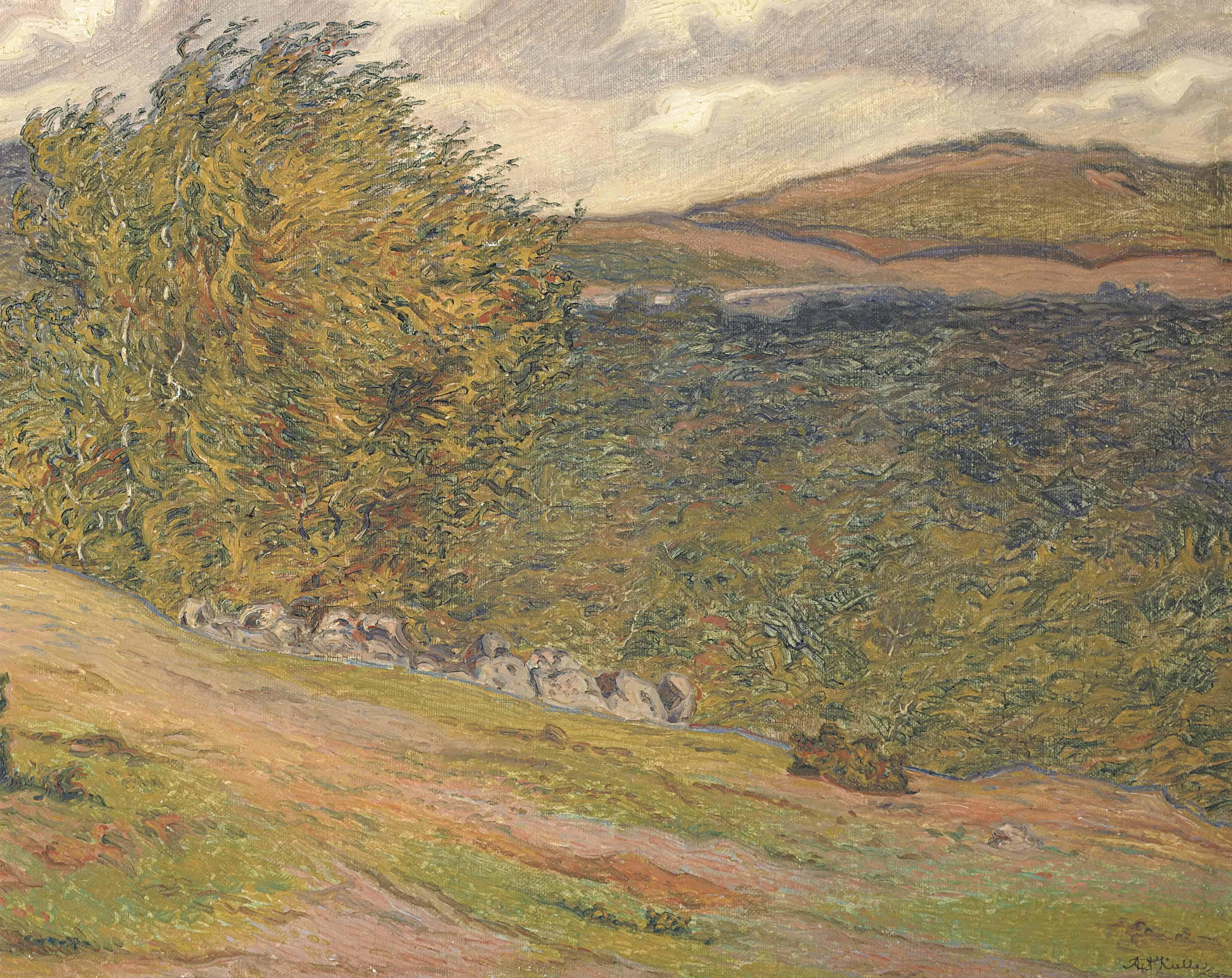 Axel Teodor Kulle - A Windy Landscape