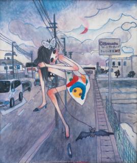 Aya Takano - A Night Walk - A Pink Moon Emerged