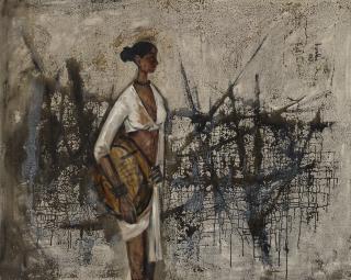 B. Prabha - Fisher Girl with Net