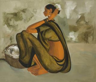 B. Prabha - Untitled (Fish Seller)
