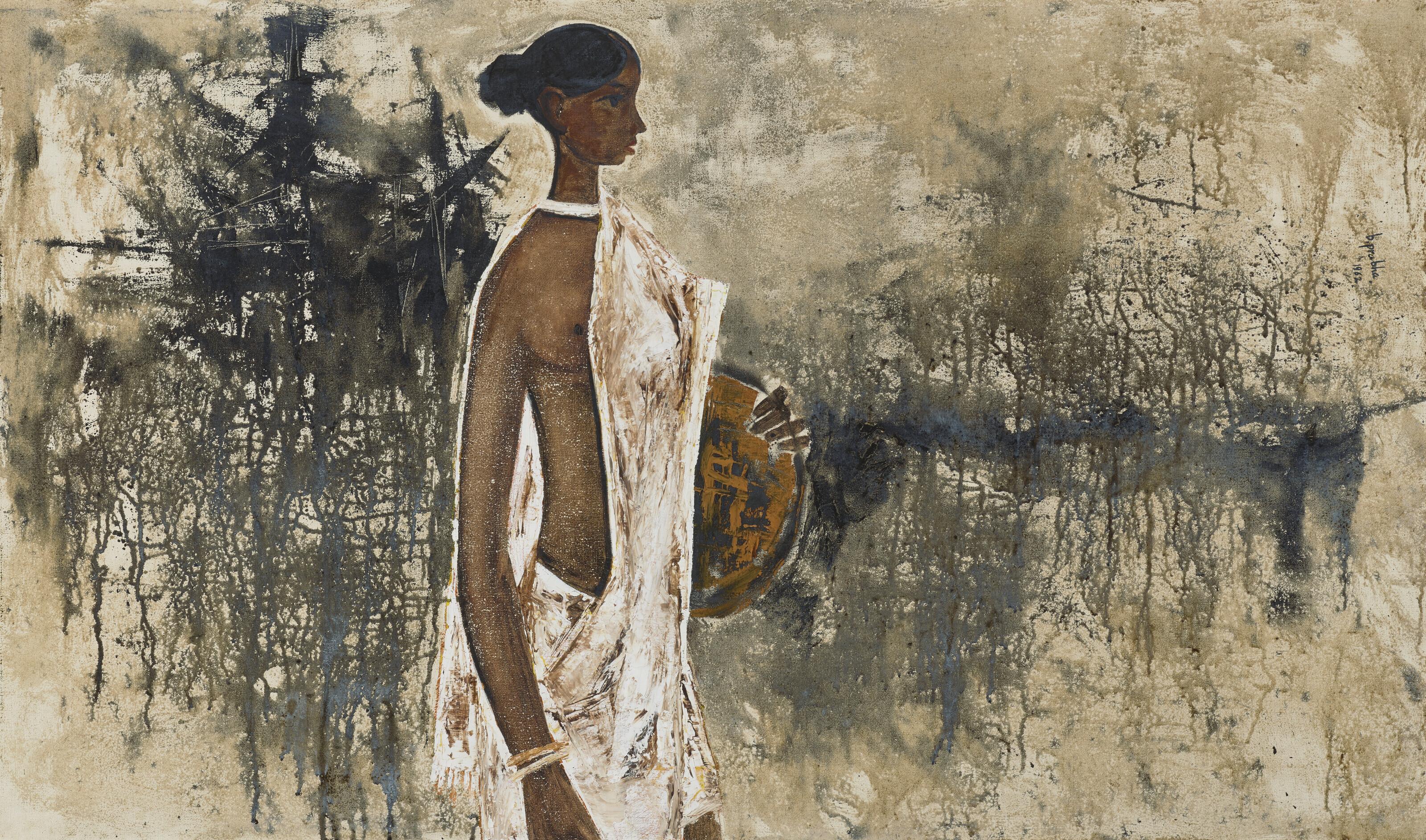 B. Prabha - Untitled (Fisherwoman)