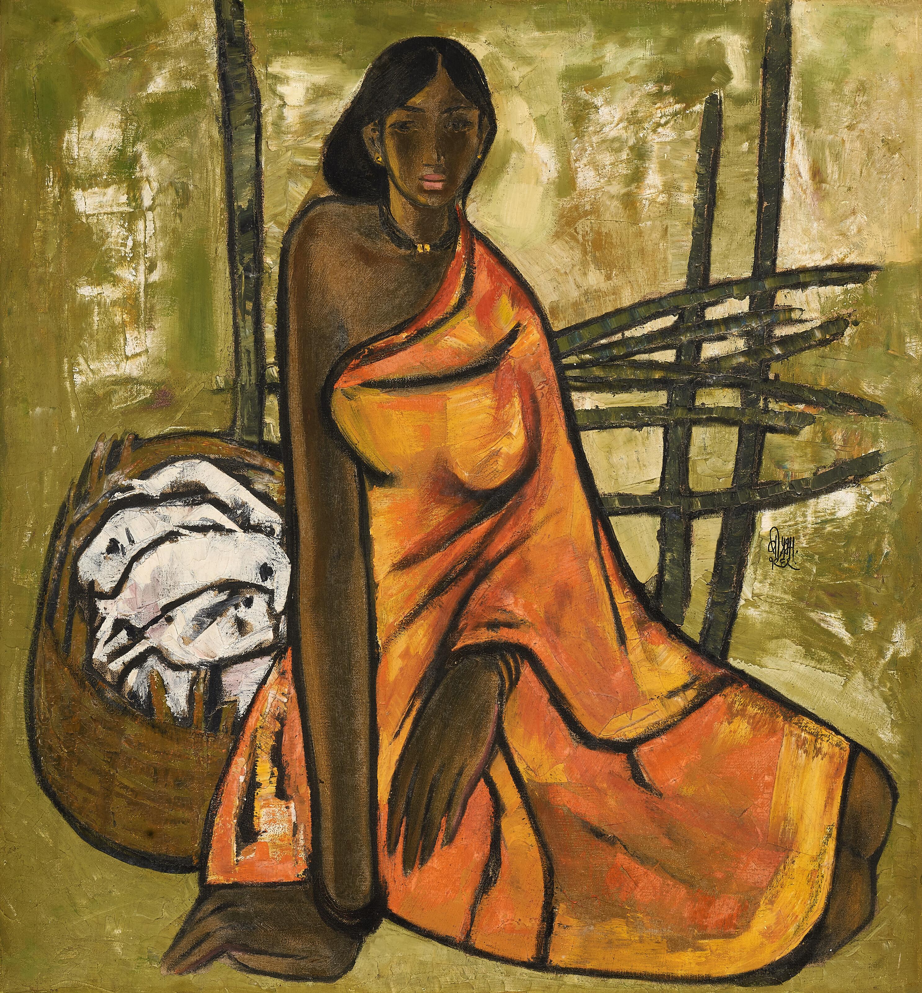 B. Prabha - Untitled (Fisherwoman)