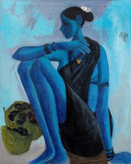 B. Prabha - Untitled (Fisherwoman)