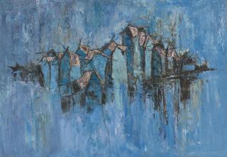 B. Prabha - Untitled (Landscape Drenched In Moonlight)