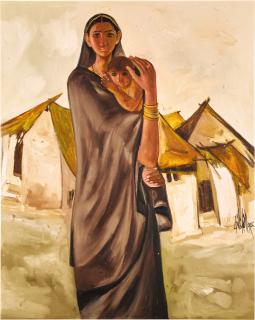 B. Prabha - Untitled (Mother and Child)