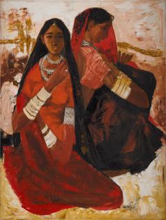 B. Prabha - Untitled (Two Ladies)