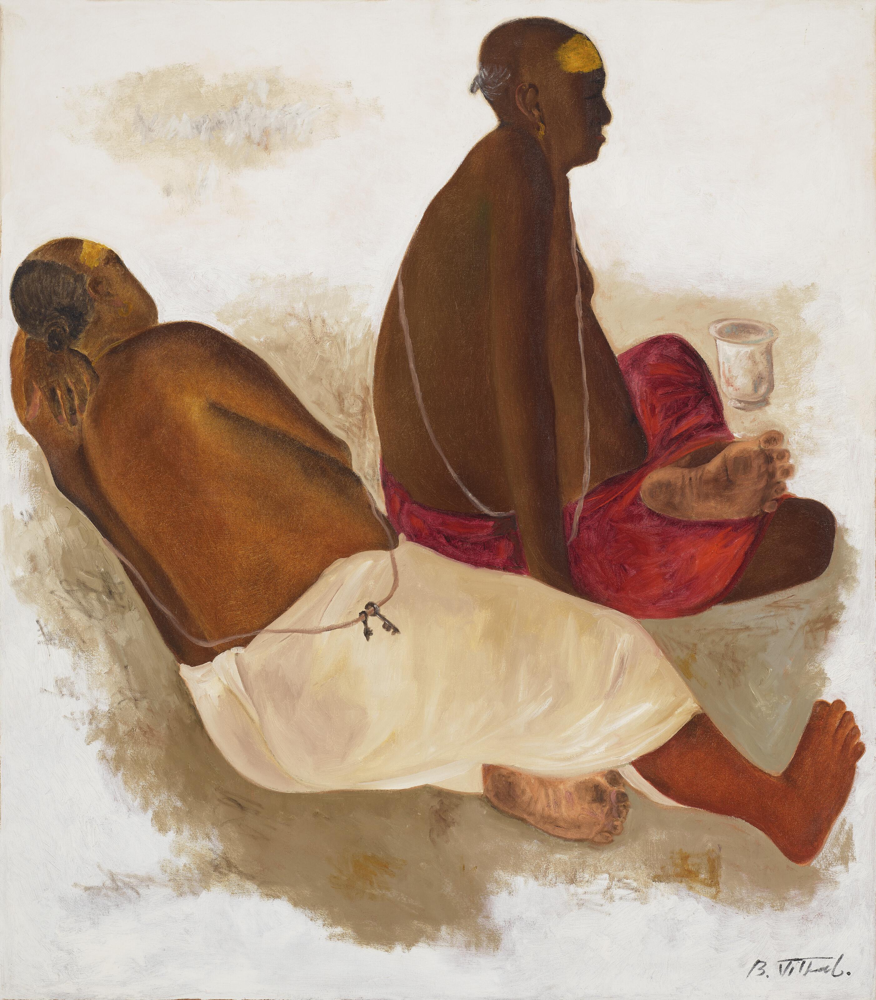 B. Vithal - Untitled (Seated Brahmins)
