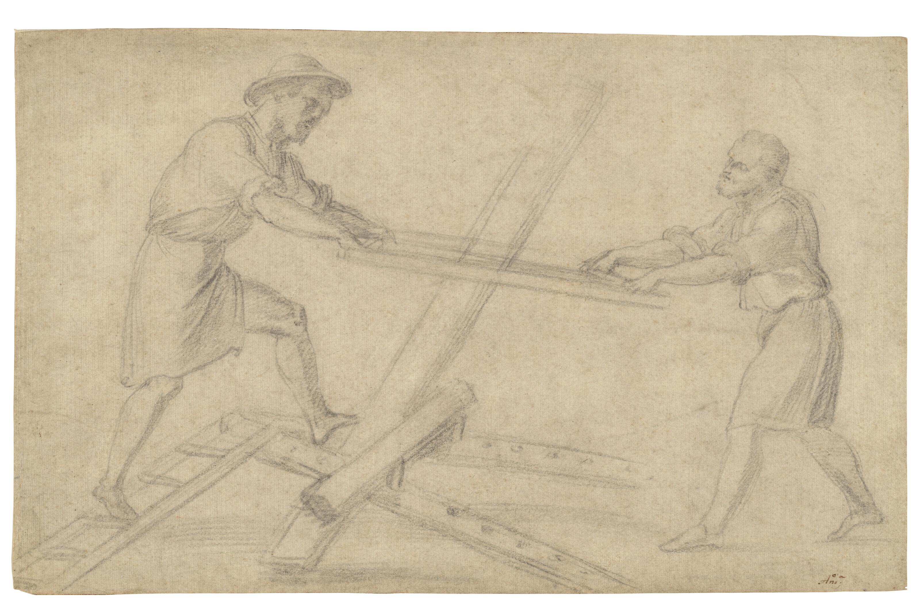 Baccio Bandinelli - Two men sawing a plank