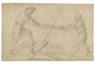 Baccio Bandinelli - Two men sawing a plank