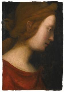 Baccio Della Porta - Head Of A Female Saint Seen In Profile