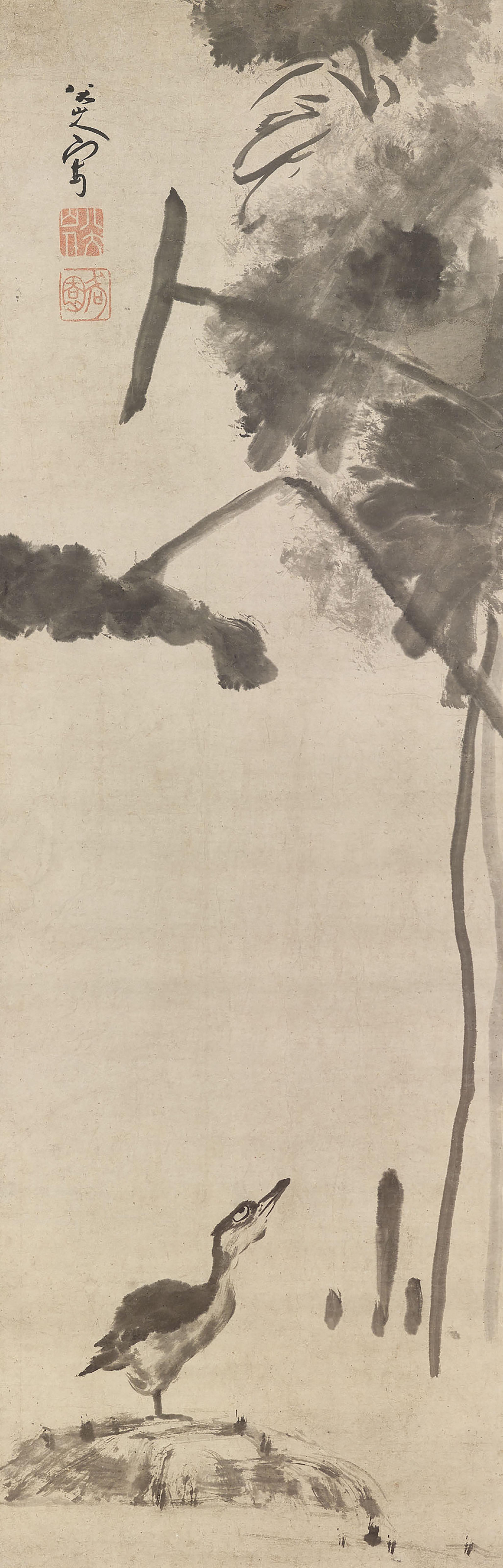 Bada Shanren - Heron And Lotus