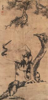 Bada Shanren - Pine and Crane