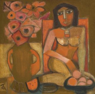 Badri Narayan - Untitled (Nude With Still-Life)