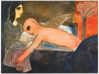 Badri Narayan - Winged Figure Reclining