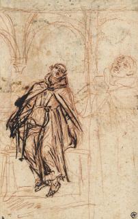 Baldassare Franceschini - A monastic saint in ecstasy, with a subsidiary study of his head