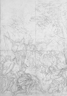 Baldassare Franceschini - Mosè fa scaturire l\'acqua dalla roccia