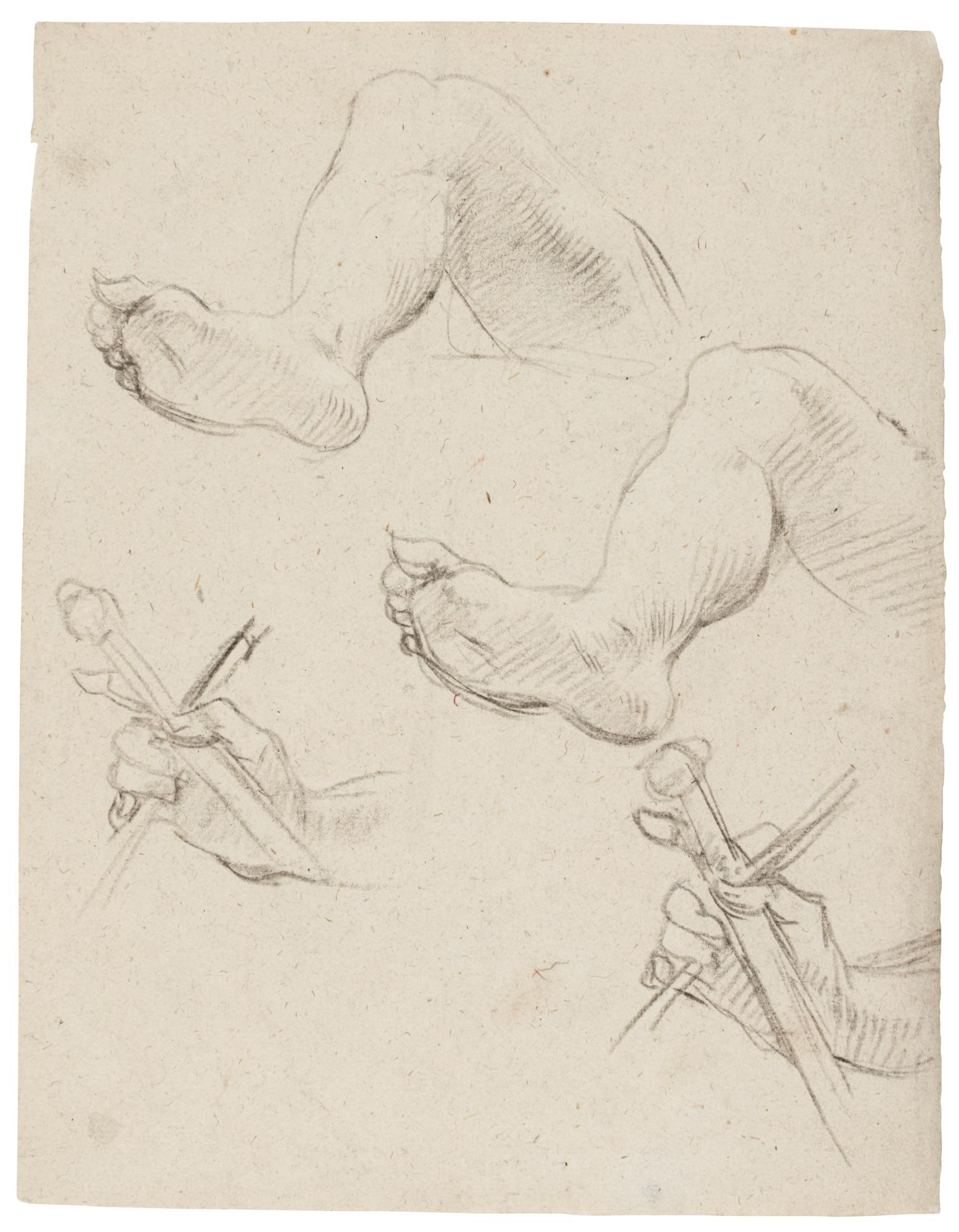 Baldassare Franceschini - Recto: Studies Of Legs And Hands  Verso: Study Of Legs
