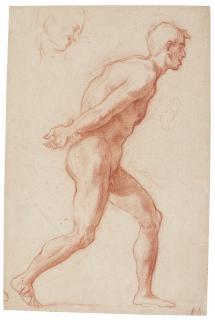 Baldassare Franceschini - Recto: Study Of A Prisoner And Study Of A Head Verso: Academy Study Of Two Male Figures, One Lying Down