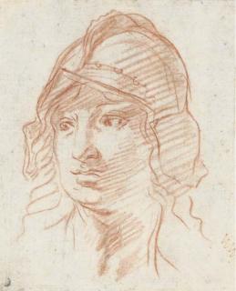 Baldassare Franceschini - Tête d\'un soldat portant un casque